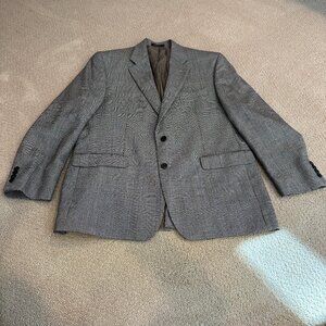 Lauren Ralph Lauren Blazer Sports Coat Wool Gray Glen Plaid 2 Button Preppy 44R